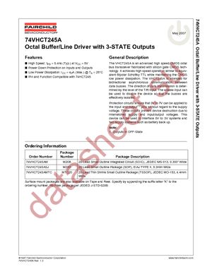 74VHCT245M datasheet  